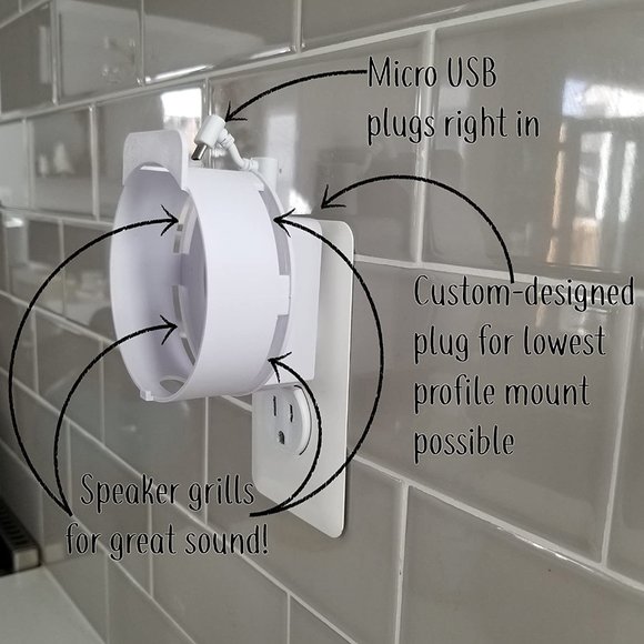 Dot Genie Deluxe Mount for Amazon Echo Dot 2nd Generation Alexa - Picture 3 of 6